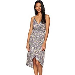 Angie Spaghetti Strap Floral Print Wrap Dress